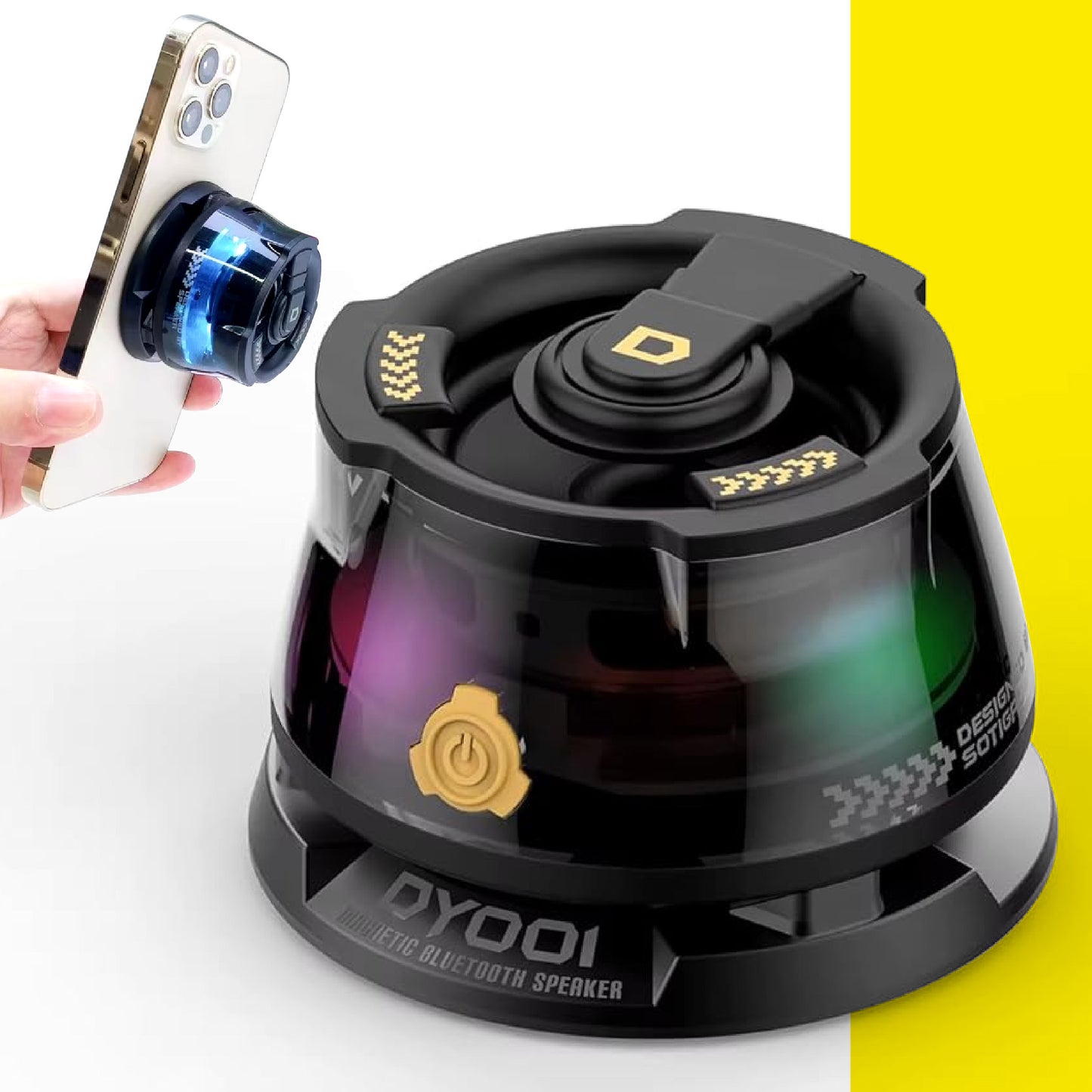 "MagSound" Altavoz Magnético Bluetooth con Luz RGB