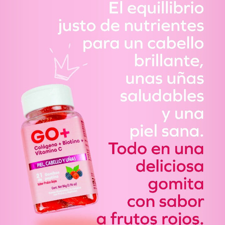GO+ GOMITAS (Colágeno +Biotina+ Vitamina C)